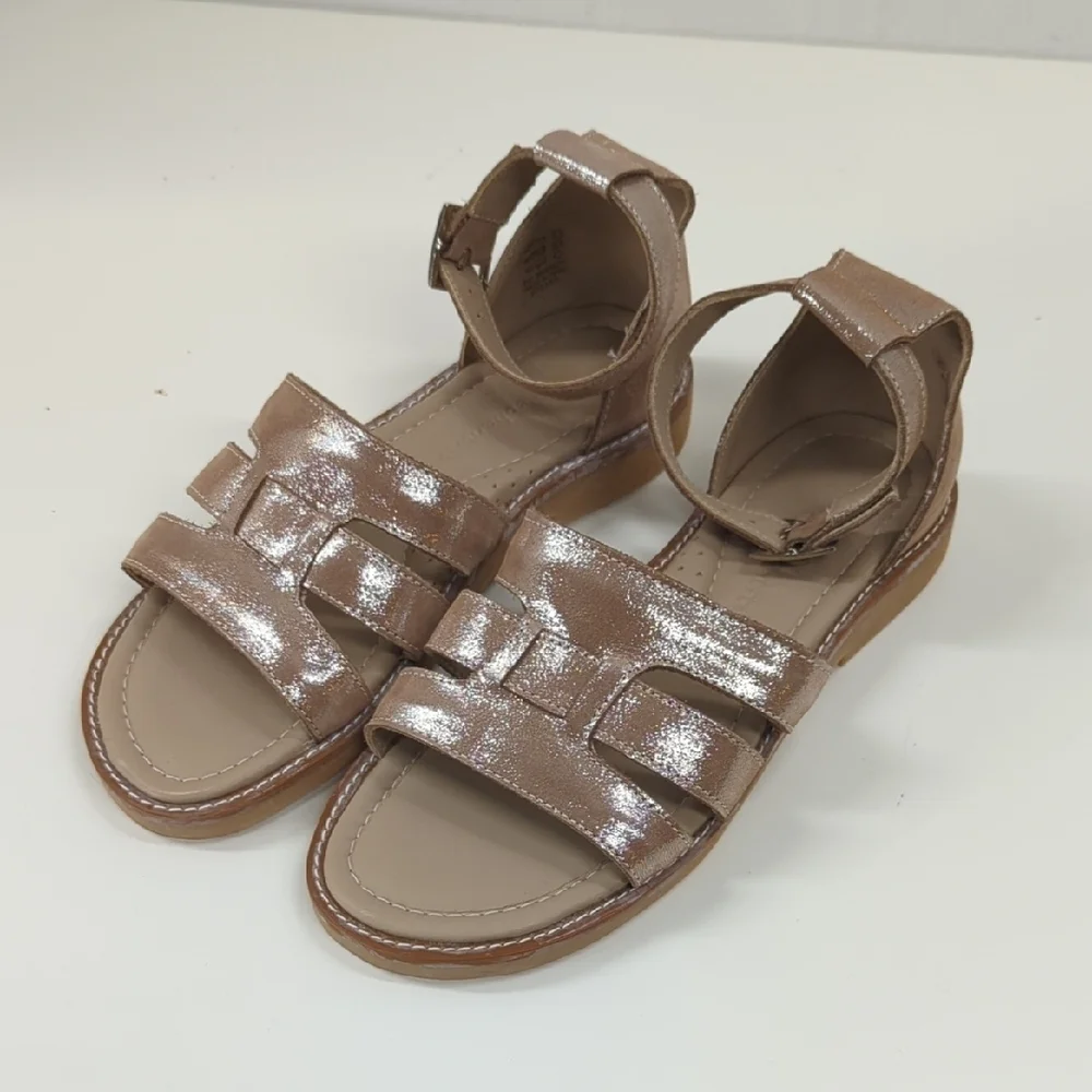New Elephantito Lucia Sandals Metallic Blush Kids Size 2